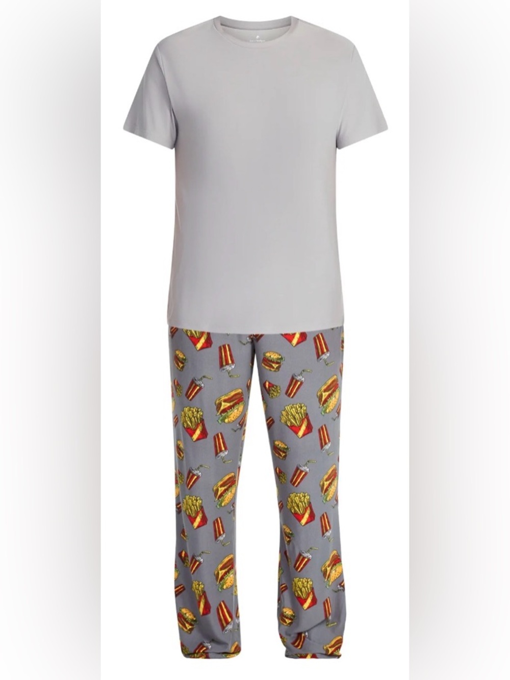Fox + Badger Men's Short Sleeve Top and Pajama Pants Sleep Set, 2-Piece,